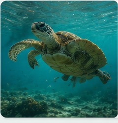 Maya, representative adult sea turtle